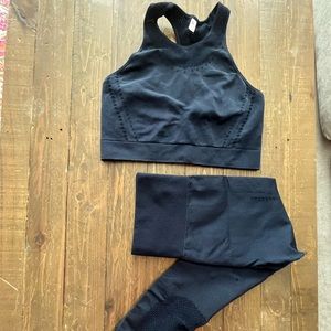 Joylab indigo bra and compression legging set bnwot small